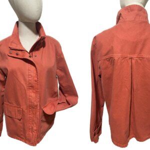 Seaside UTILITY ORANGE 100% COTTON NAUTICA JEANS CO. CROPPED JACKET SZ M EUC